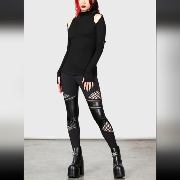 Killstar Black Cut-Out Long Sleeve Top - Picture 3 of 3